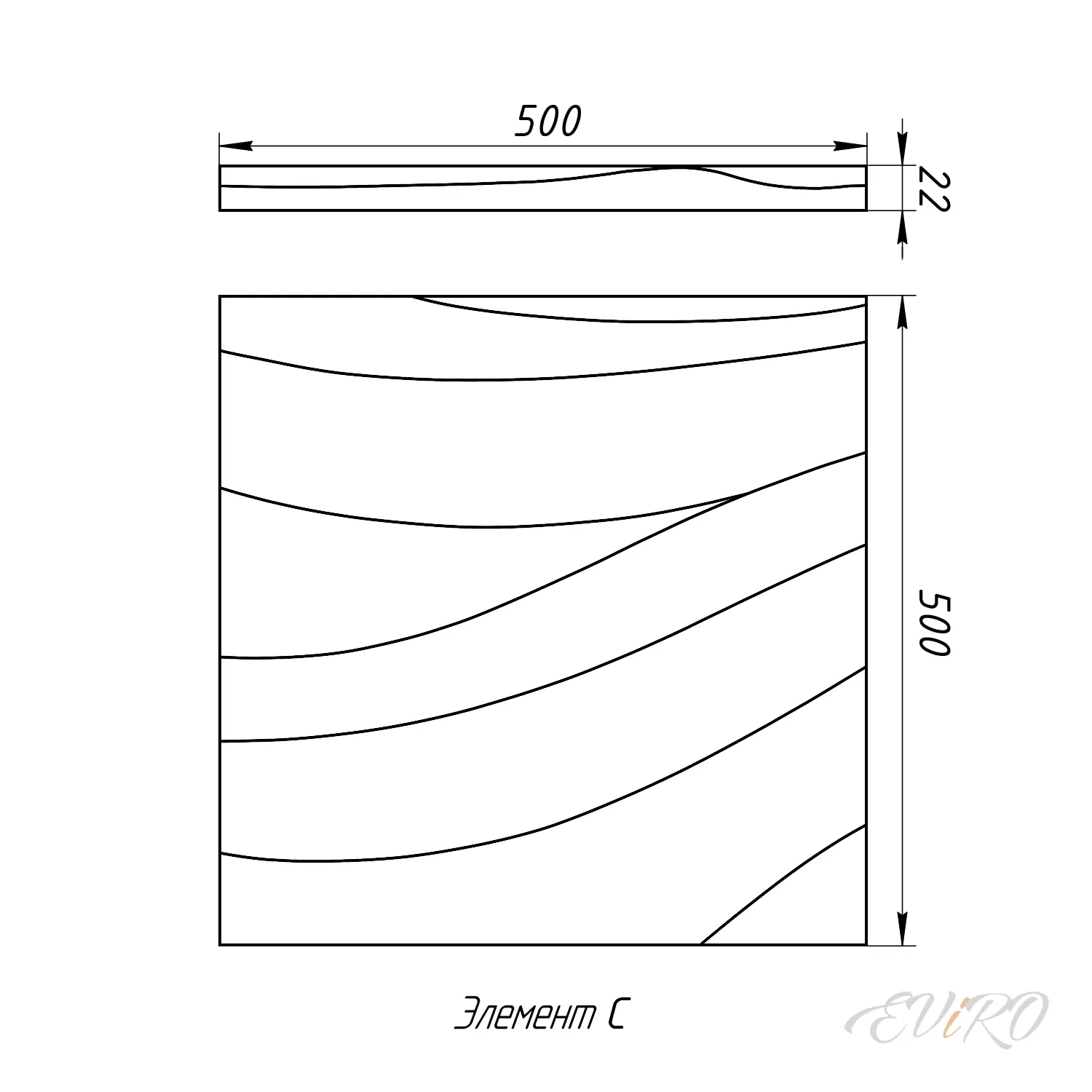 Гипсовая 3D панель EViRO Прибой 