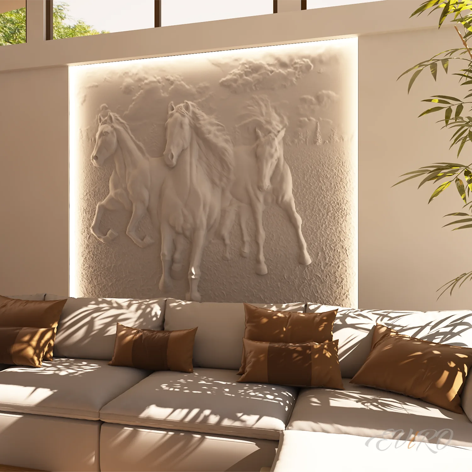 Гипсовый 3D барельеф EViRO Horse