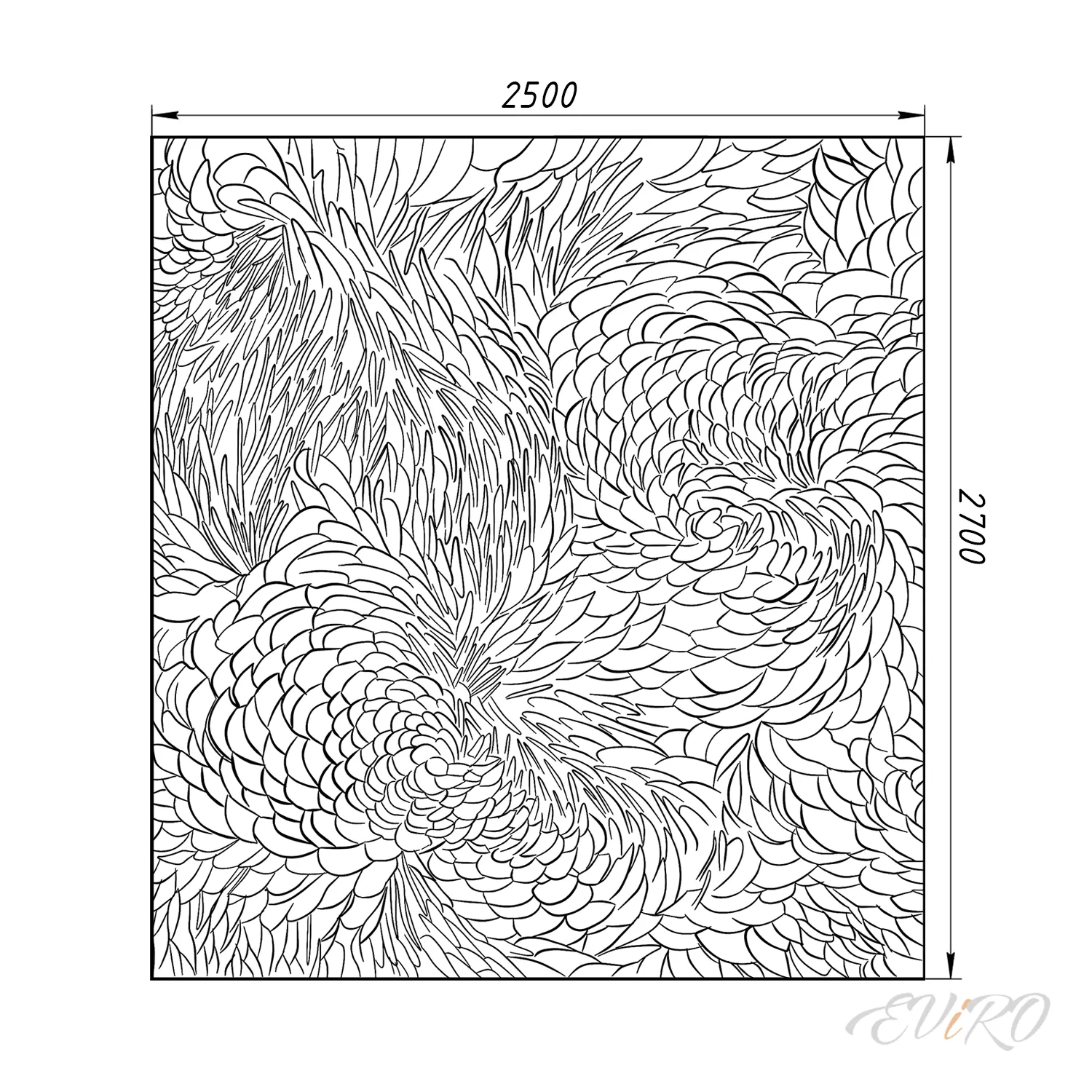 Гипсовый 3D барельеф EViRO B-47