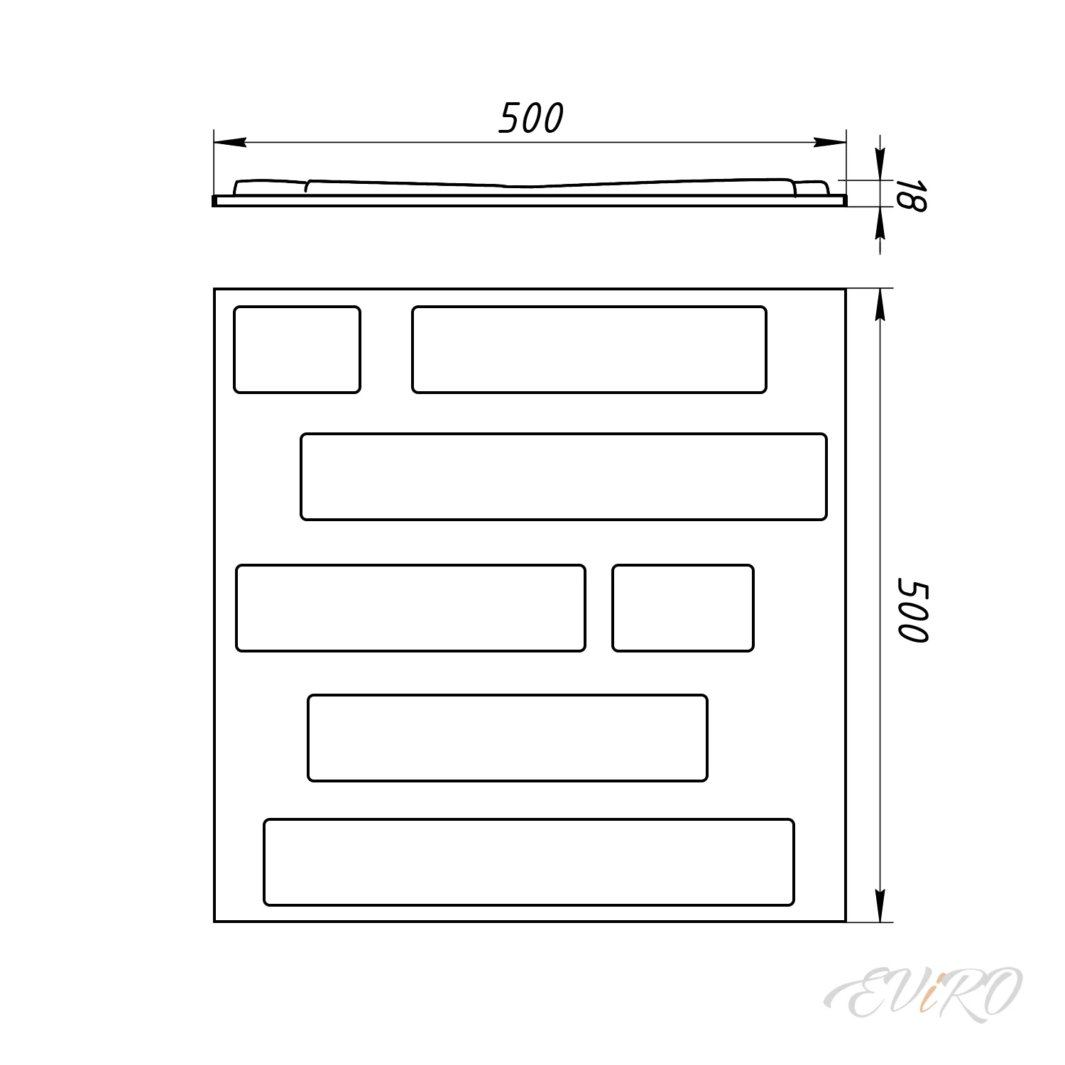 Гипсовая 3D панель EViRO Кирпичи крупные