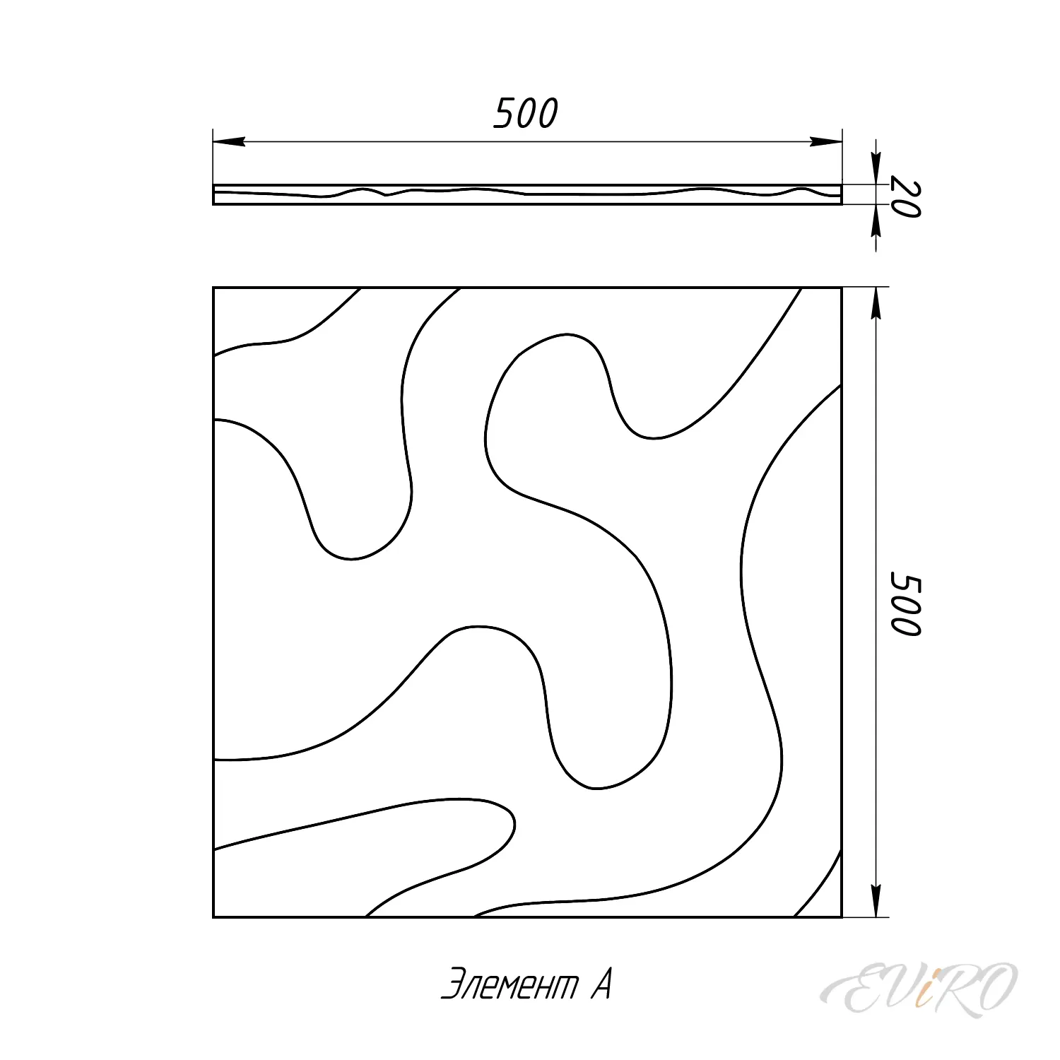 Гипсовая 3D панель EViRO Foggy