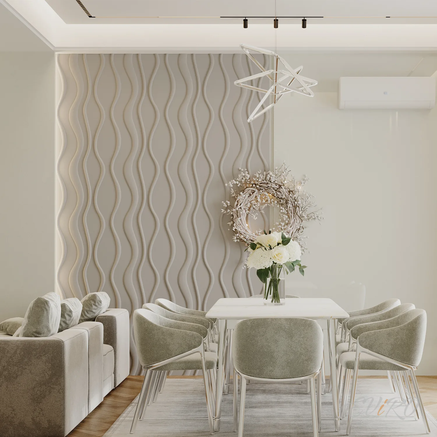 Гипсовая 3D панель EViRO Волны 2