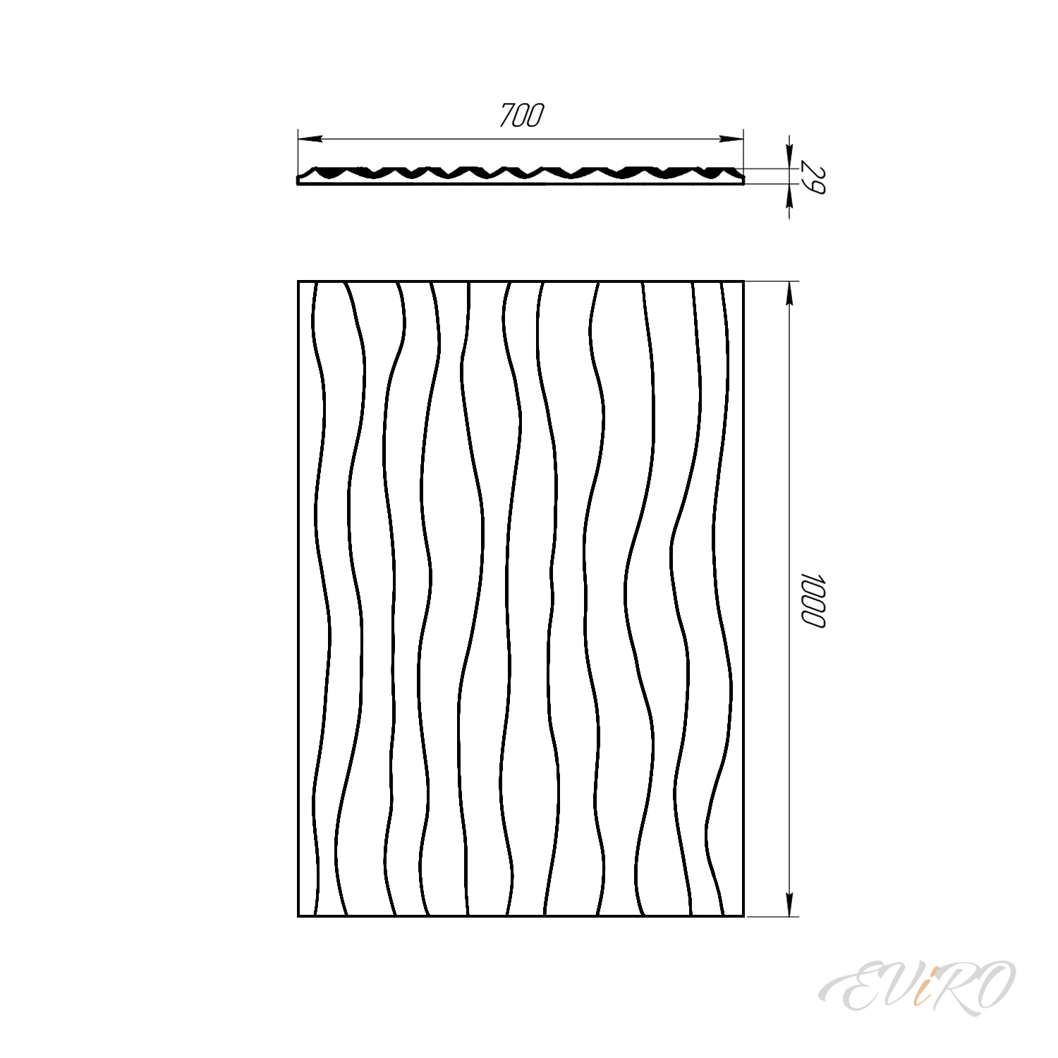 Гипсовая 3D панель EViRO Aqua