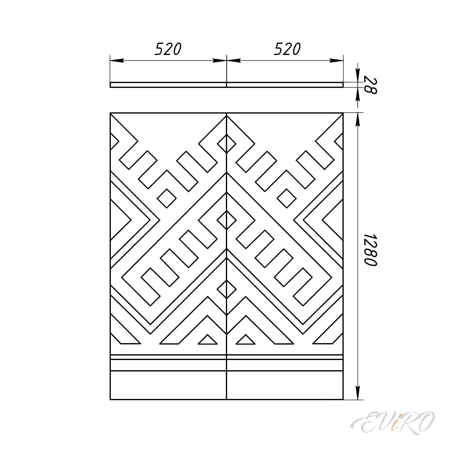 Гипсовая 3D панель EViRO Большой Орнамент