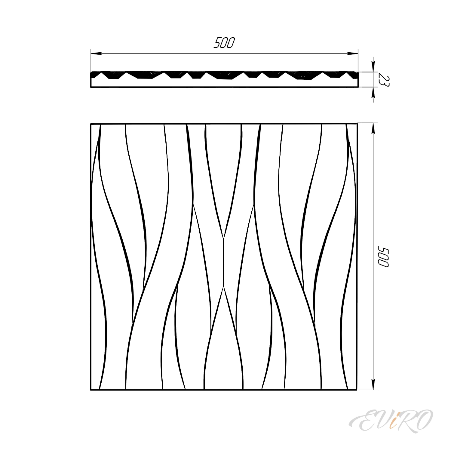 Гипсовая 3D панель EViRO Поток