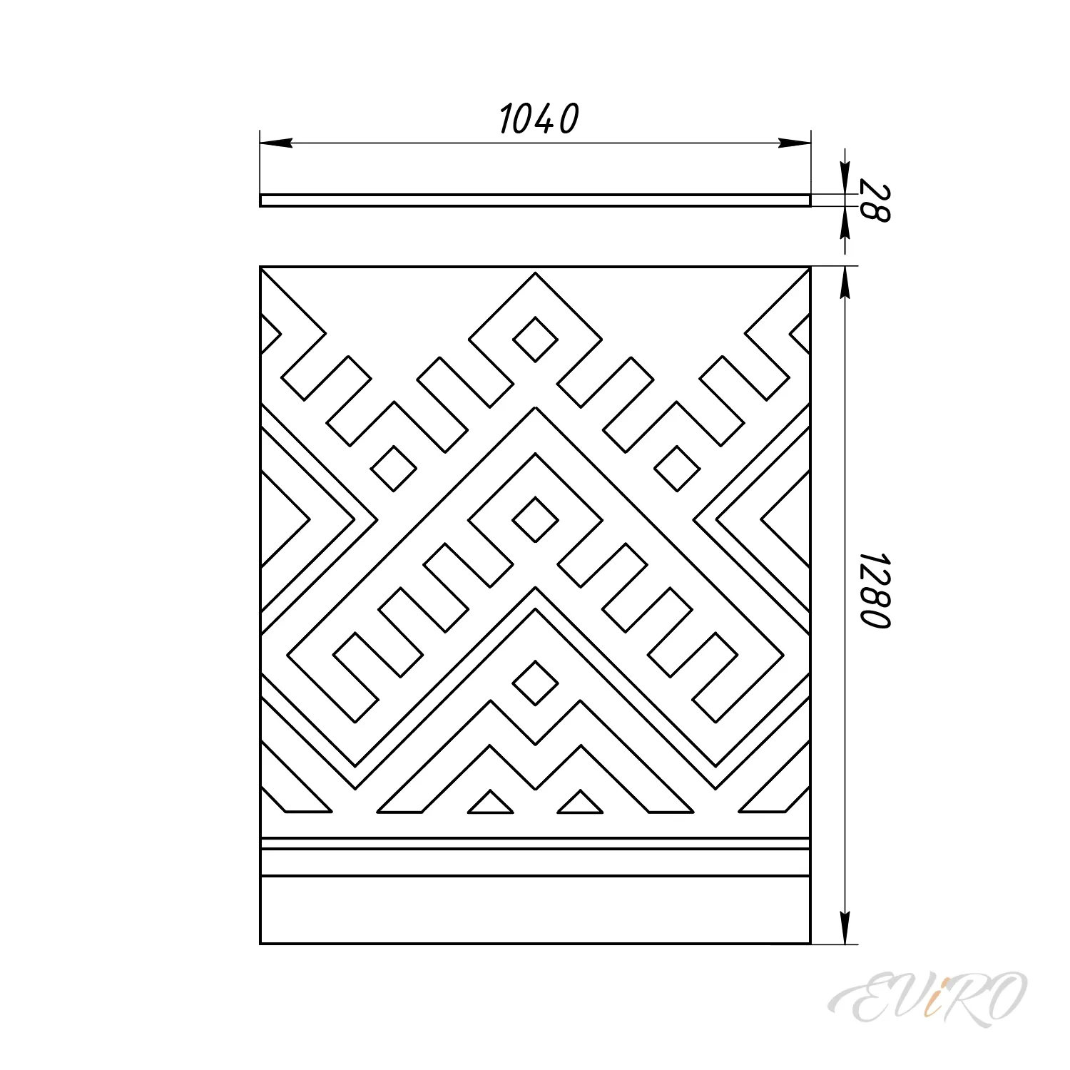 Гипсовая 3D панель EViRO Большой Орнамент