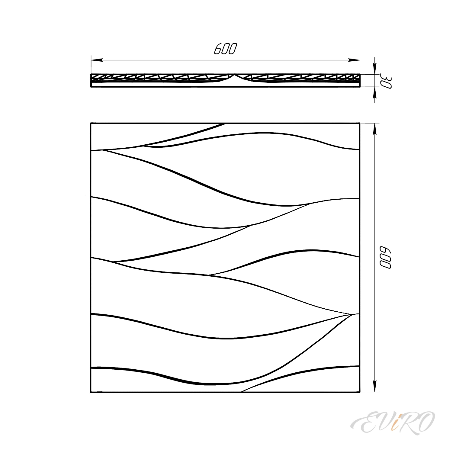 Гипсовая 3D панель EViRO Leave