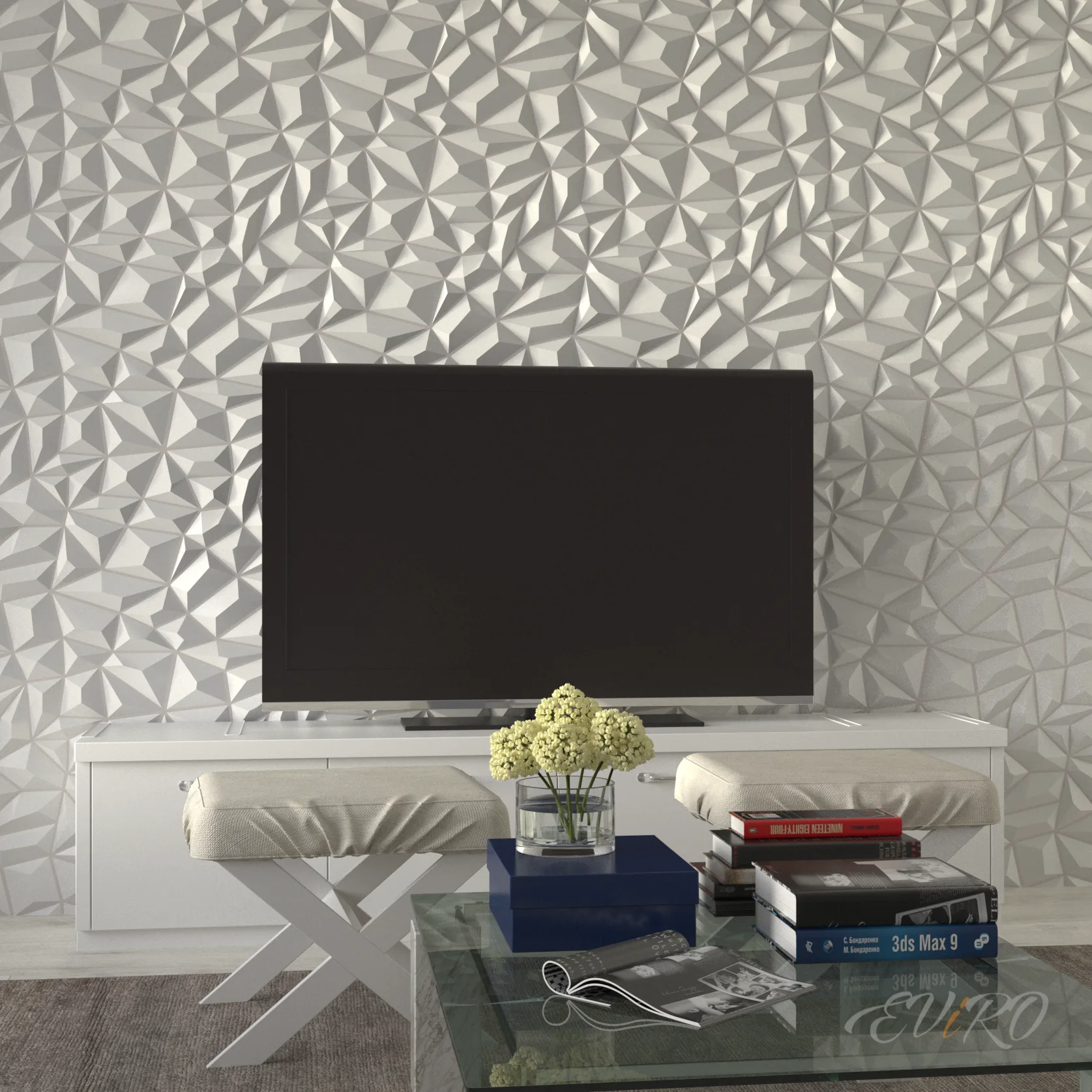 Гипсовая 3D панель EViRO Crystal 60