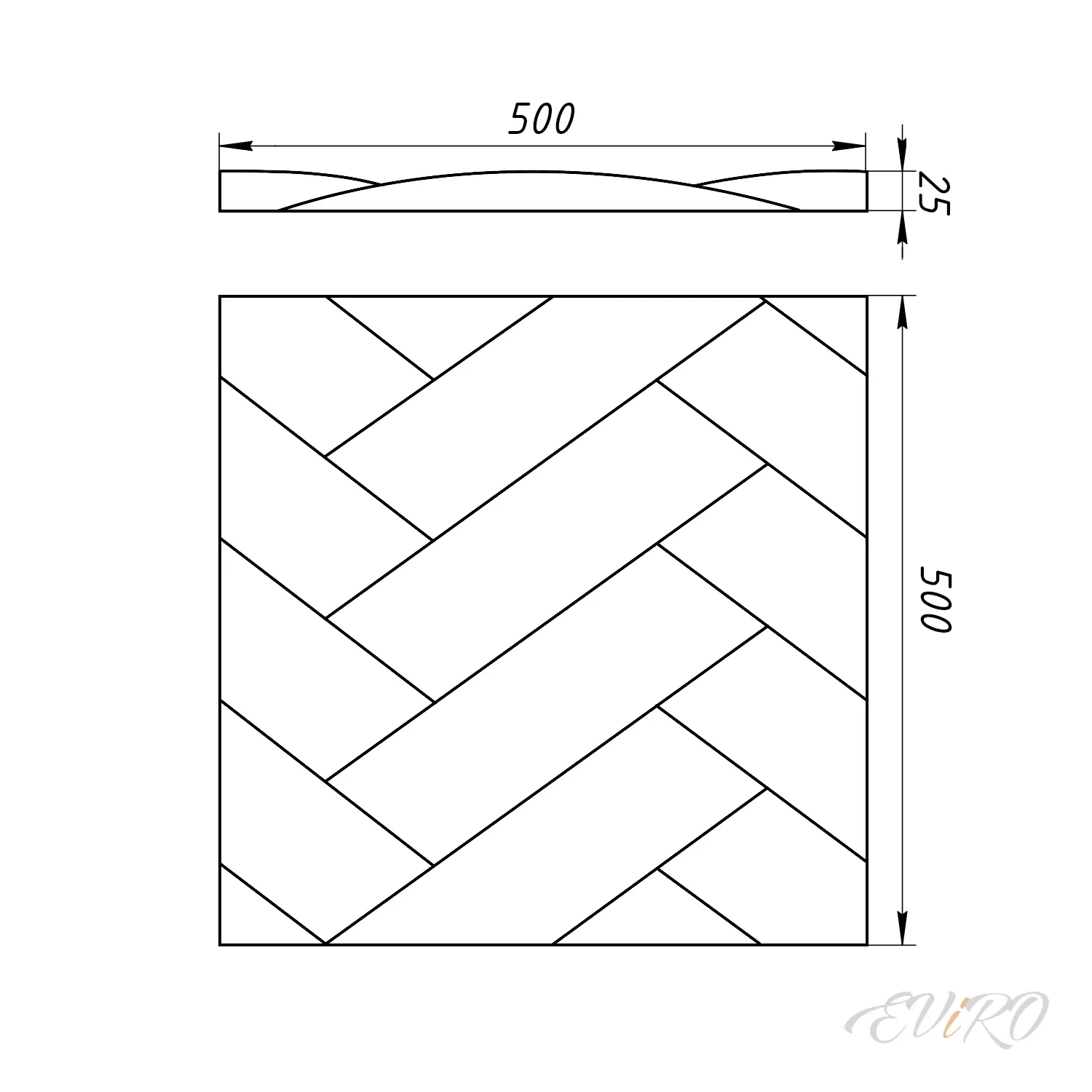 Гипсовая 3D панель EViRO Переплет