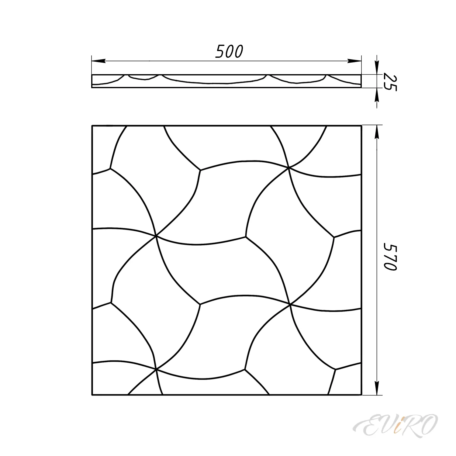 Гипсовая 3D панель EViRO Оригами