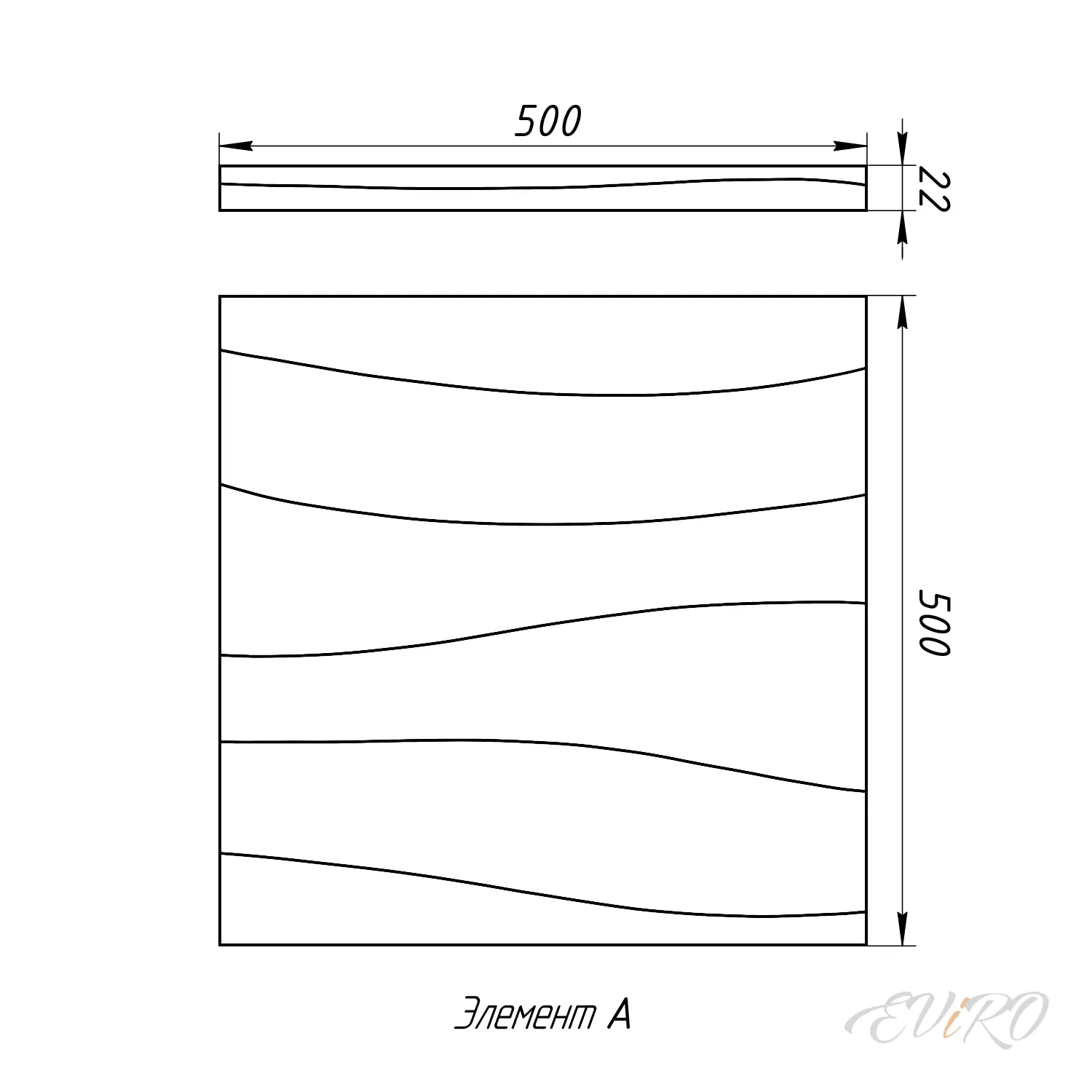 Гипсовая 3D панель EViRO Прибой 