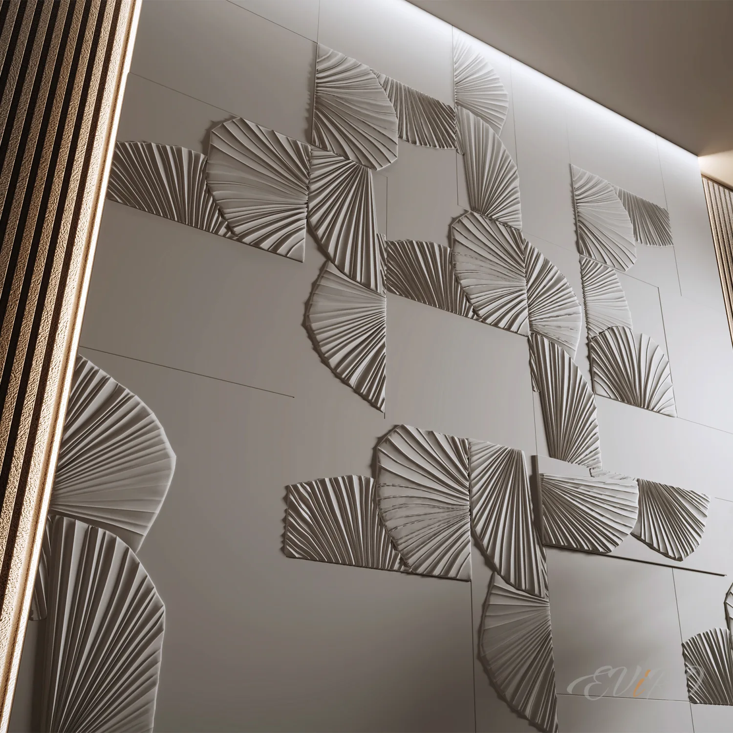 Гипсовая 3D панель EViRO Пальмы
