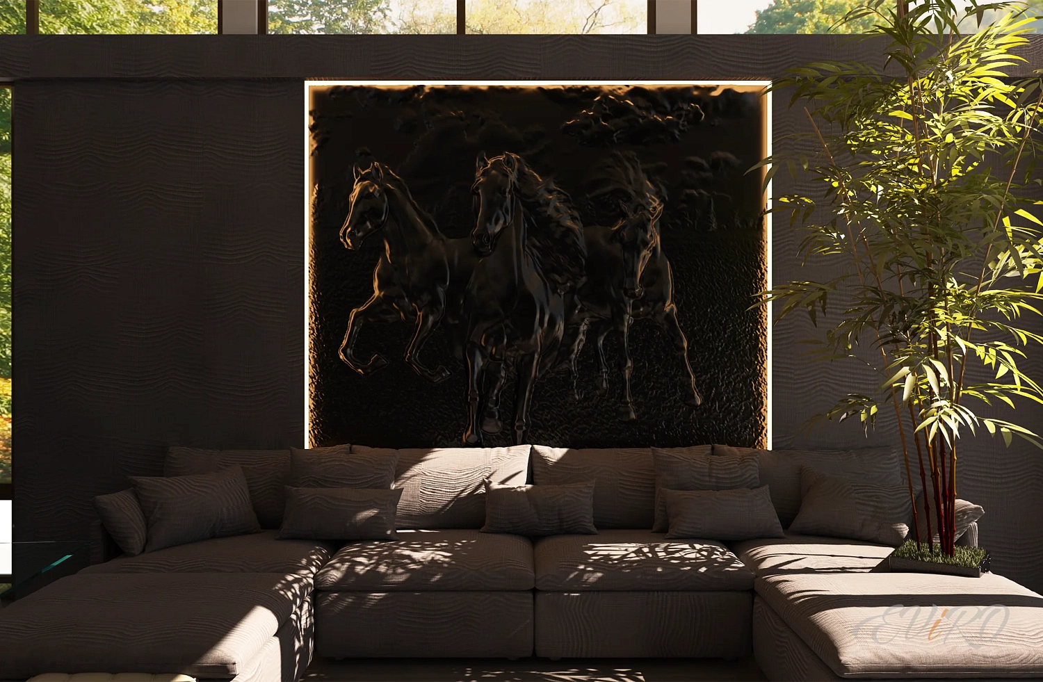 Гипсовый 3D барельеф EViRO Horse